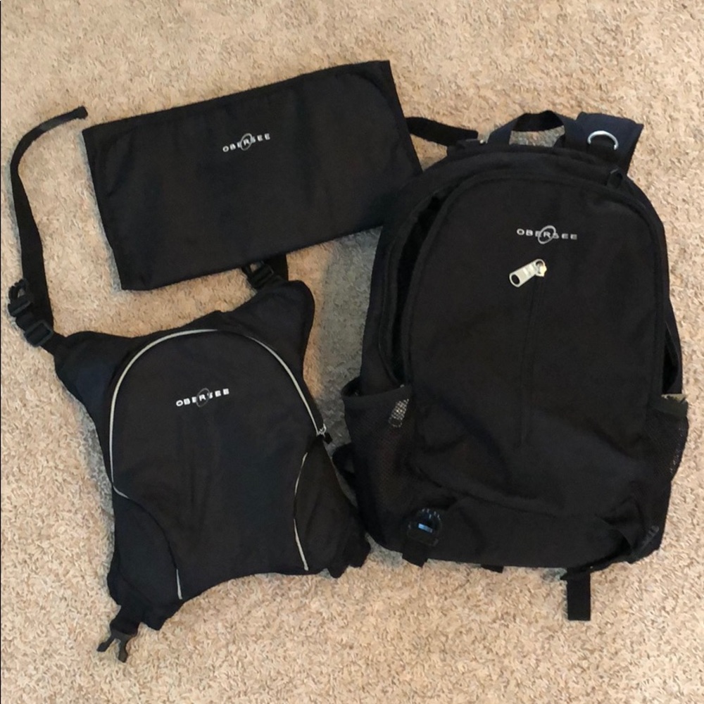 Daddy diaper backpack w/cooler attachment.